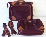 Vintage Lands' End Deluxe Square Rigger Canvas Bags W/straps Garment & Carry-on. Fixed Price $72.00.