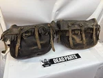 Harley Old School Leather Concho Fringe Saddlebags. Fixed Price $180.00.