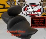 08-25 Mustang Vintage Harley Touring Models Smooth Seat With Backrest. Fixed Price $599.95.