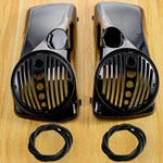 8" Speaker Lids W/ Tweeter Port For Harley Touring Road King Street Glide 94-13. Fixed Price $149.95.
