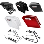 5" Extended Stretched Hard Saddlebags/conversion Brackets Fit For Harley Softail. Fixed Price $249.99.