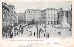 6805) Naples, Via Roma With Square And Monument Dante, Animated. Edicole. Vg.. Fixed Price $8.14.