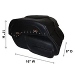 16" X 11" Waterproof Studded Motorcycle Saddlebags For Yamaha - UK2S. Fixed Price $136.00.