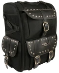 Milwaukee Leather Extra Large Two Piece Studded Nylon Touring Pack Black. Fixed Price $183.59.