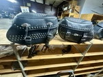 Harley-davidson Flstc/i Heritage Softail Oem Saddlebags + New Support Kit. Fixed Price $599.95.