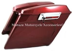 Mutazu 4" Fire Red Extended Saddlebags For Harley Touring Models Road King Glide. Fixed Price $499.00.