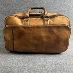 Renwick Brown 20" Leather Mens Suitcase Carry On Travel Luggage Canada Bag. Fixed Price $79.99.