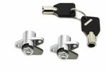 Chrome Saddlebag Lock And Key Kit For Harley Davidson By V-twin. Fixed Price $31.94.
