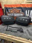 05-17 Harley-davidson Softail Deluxe Oem Locking Rigid Leather Saddlebags W/keys. Fixed Price $750.00.