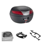 Givi V40 Black Red Top Case Kit Fjs Silver Wing Sw-t 600 2009-2017. Fixed Price $263.72.