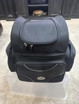River Road Motorcycle Bag Sissy Bar Textile Black Excellent W/rain Cover. Fixed Price $94.99.
