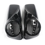 Vivid Black 8" Speaker Lids W/ Tweeter Port For Harley Touring Models 2014-2023. Fixed Price $199.95.