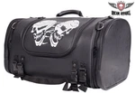 Pvc Leather Motorbike Black Sissy Bar Motorcycle Luggage W/reflective Skull. Fixed Price $134.99.