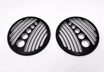 Chrome-e-o Hertz SV200.1 Speaker Grills 8" Black Contrast Cut, Sbd Lids, Billet. Fixed Price $239.99.