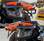 Vintage Oem 84-06 Evo Harley Softail Springer Heritage Black Leather Saddlebags. Fixed Price $399.95.