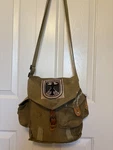 West German Bundeswehr Vintage Army Canvas Shoulder Bag. Fixed Price $15.00.