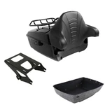 Black King Trunk Luggage Backrest Rack Mount Fit For Harley Touring 2014-2026 25. Fixed Price $329.80.