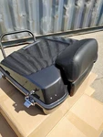 Mutazu Black Pearl Razor Pak W/ Chopped Backrest For Harley Touring 97-08. Fixed Price $389.00.