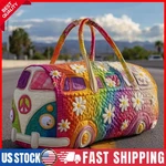 Weekender Travel Bags Hippie Quilted Duffle Van. Fixed Price $34.74.