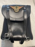 Ladies Of Harley Hog Black Leather Bag 10 High 8X3 1/2 Biker Thrashed. Fixed Price $31.99.