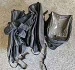 Tourmaster Saddlebags W/ Rain Covers Black Nylon Motorcycles And Tank. Fixed Price $39.00.