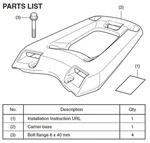 Genuine Honda ADV150/PCX150 Rear Carrier/trunk Mount Kit 08L71-K35-J01. Fixed Price $49.95.