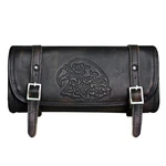 Leather Touring Motorbike Distressed Brown Tool Bag Luggage W/ Eagle Design. Fixed Price $75.65.