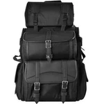 Black Extra Large 2-PIECE Motorcycle Travel Touring Sissy Bar Bag. Fixed Price $139.95.