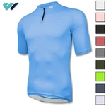 Wulibike Men's Cycling Jersey Half Zipper Short Sleeves Rear Pocket Quick Dry. Fixed Price $21.69.