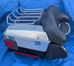 2003 Harley Electra Glide Rear Trunk Tour Pak Sterling Silver + Vivid Black. Fixed Price $550.00.