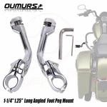 1/4" Chrome Long Angled Adjustable Highway Pegs Mount Kit For Harley Dyna. Fixed Price $28.95.