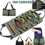 1PC Roll Up Tool Bag Canvas Organizer Pouch For Wrenches First Aid Storage - New. Fixed Price $17.99.