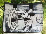 Disney Mickey Mouse Steamboat Willie Large Top Zip Tote Bag W/handles 15"X20"X6". Fixed Price $29.99.