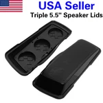 Vivid Black Saddlebag Triple 5.5" Speaker Lids For Harley Touring Bagger 1993-13. Fixed Price $81.03.