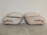 Plastic Bubble Saddlebags Harley Panhead Knuckle Shovelhead White Rigid Oem. Fixed Price $325.00.