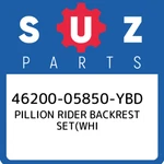 46200-05850-YBD Suzuki Pillion Rider Backrest Set(whi 4620005850YBD, New Genuine. Fixed Price $403.44.