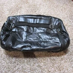 Diamond Plate Genuine Buffalo Leather Luggage Rack Bag Approx. 16" 10" 5". Fixed Price $60.00.