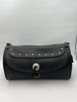 Tourmaster Motorcycle Black Leather Sissy Barrel Bag 16 X 10 Used. Fixed Price $40.00.