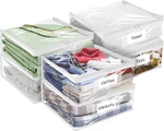 Plastic Storage Bags With Easy-glide Zipper, Pack Of 6, Durable Clear Vinyl. Fixed Price $36.58.