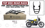 Fit For Royal Enfield "bear 650 Top Box Rear Rack Black". Fixed Price $126.97.