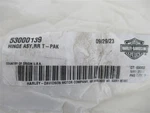 Harley Davidson 53000139 , Hinge Assembly Rr T-pak. Fixed Price $34.00.