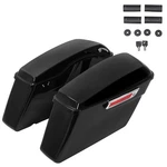 Vivid Black Hard Saddle Bags W/ Latch For Harley Touring Road Street Glide 14-24. Fixed Price $153.00.