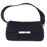Bvlgari Logo Mania Shoulder Bag Black Canvas Leather Magnetic Closure Authentic. Fixed Price $460.99.