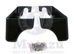 Vivid Black 4" Double Cut Hard Saddlebag Extensions For Harley Touring Models. Fixed Price $98.00.