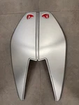 Ducati Multistrada 950/1200/1260 15-17 Plastic Pannier Silver Covers # 96780681A. Fixed Price $125.00.