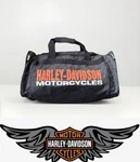Harley Davidson Duffle Bag Black Carry Shoulder Strap Embossed Logo. Fixed Price $25.00.