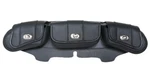 Black Three Pocket Clasp Premium Synthetic Leather Universal Windshield Bag. Fixed Price $44.95.