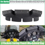 3-POCKET Windshield Batwing Fairing Pouch Bag For Harley Electra Glide Efi Flhti. Fixed Price $58.98.