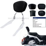 Passenger Chrome Backrest Pad Sissy Bar For 1998-UP Yamaha V Star 650 Classic. Fixed Price $147.70.