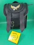 Max & Willie Leather Black Magic Sissy Bar Bag. Metal Eagle , Motorcycle Nos. Fixed Price $37.99.